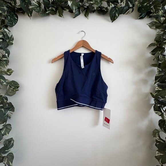 Lululemon Athletic V-Waist Cropped Tennis Tank Top Night Sea NWT Size 12 - Picture 1 of 7